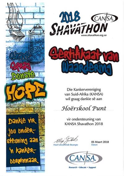 Appreciation for help with Shavathon