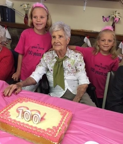 Family travel far for 100th birthday