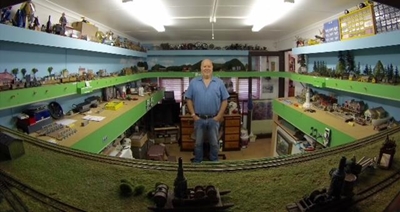 Mini trains make for a model railway