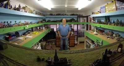 Mini trains make for a model railway
