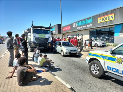 Protest stands still after accident 