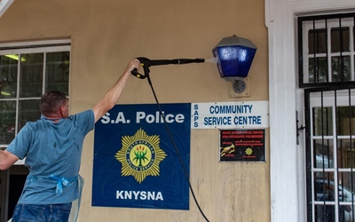 Cop shop gets a jolly good scrub