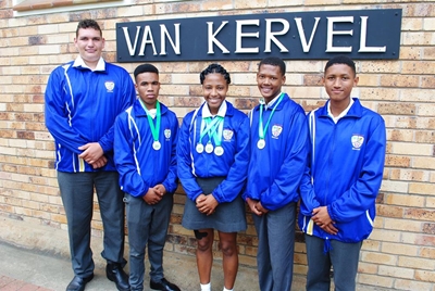 Van Kervel-atlete by hoërskole SA's