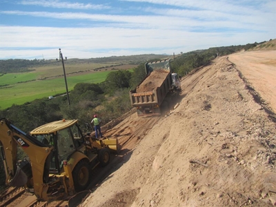 Reconstruction of R102 on track