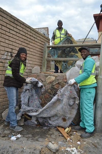 Taxi rank cleaned up