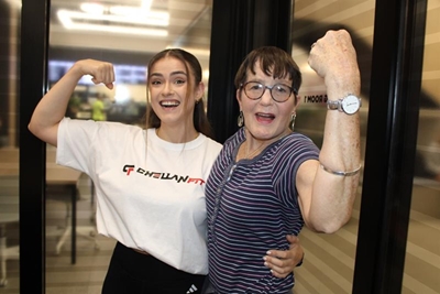 Young at heart: Gaynor the gym bunny