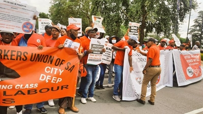 Clover workers picket in Sandton against Israeli ownership