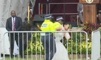 Watch: Woman tries to storm stage at unveiling of King Shaka statue