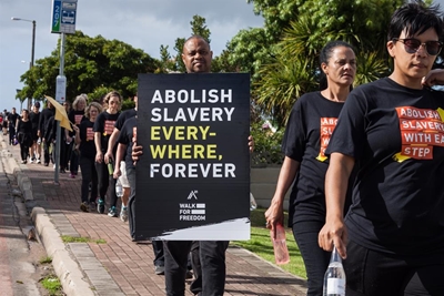 'A team' walks against human trafficking