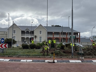 York Street traffic circle (Unity Park): Landscaping and planting work