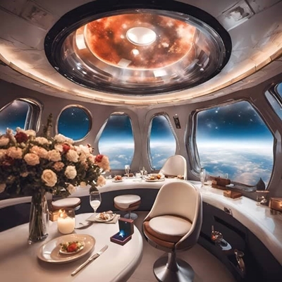 A romantic restaurant opens in Space