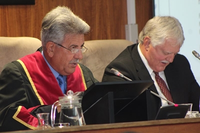 Council meeting on ice