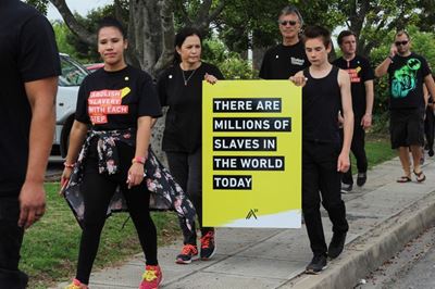 Walk for freedom against human trafficking