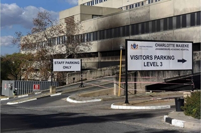 Fire-ravaged Charlotte Maxeke hospital plundered, with computers, TVs, fridge stolen