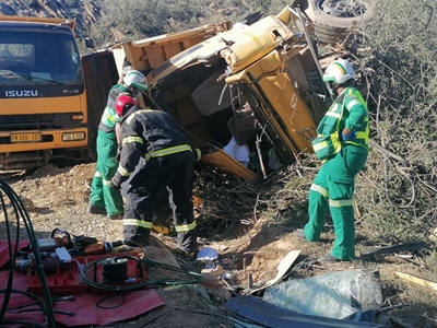 Vragmotorbestuurder na drie ure bevry