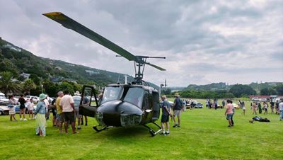 Vietnam Huey, the star at Cars and Coffee