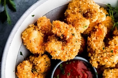 Crispy and delicious popcorn prawns