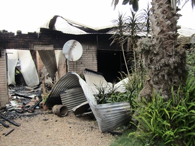 Man sterf in brand in Blanco