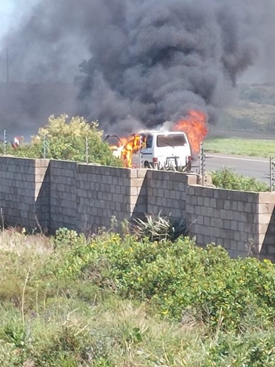 Voertuig slaan aan die brand op N2 
