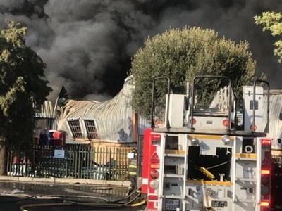 Johannesburg glue factory goes up in flames