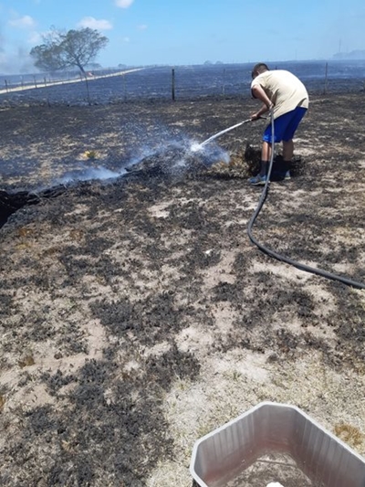 Groot skade op plaas na brand