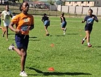 Girls taught basics of rugby