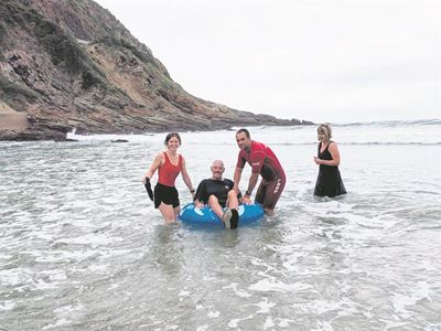 Stroke survivors' dream of beach visit realised