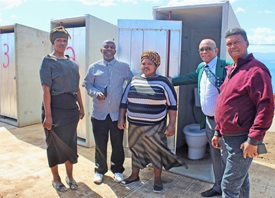 Toilets provided at Joe Slovo