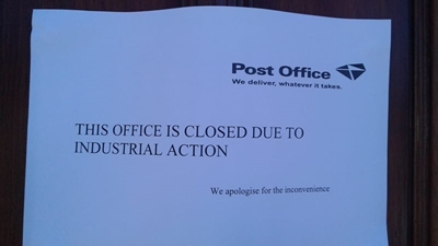 Post offices closed due to strike