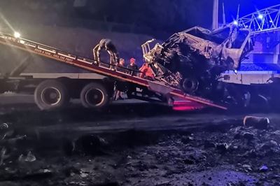 N1 to Pretoria closed after two trucks burst into flames