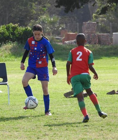 Soccer academy players pull their weight