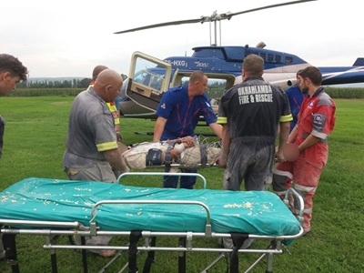 Man trapped inside grain silo for 10 hours 