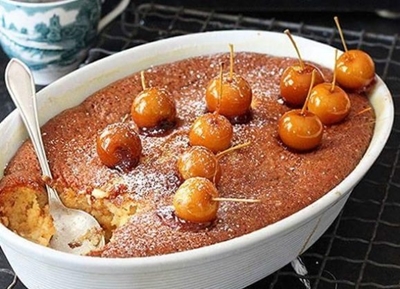 Yummy malva pudding recipe with extra surprise of apples