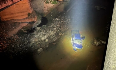 Man saved by rescue teams after crashing off bridge into Tongaat River