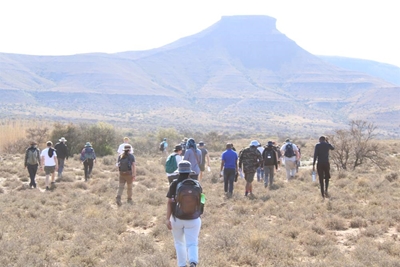 150 fossil hunters in the field