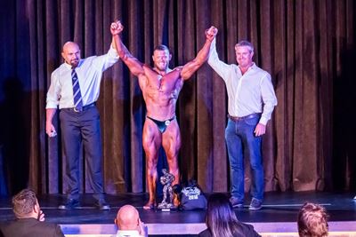 Bodybuilders strut their stuff