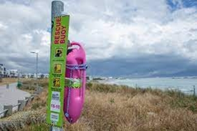 Pink rescue buoys stolen