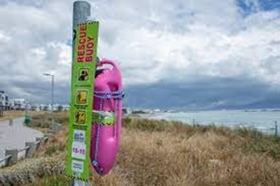 Pink rescue buoys stolen