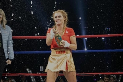 Actress Angelique Gerber wins boxing match for GBV