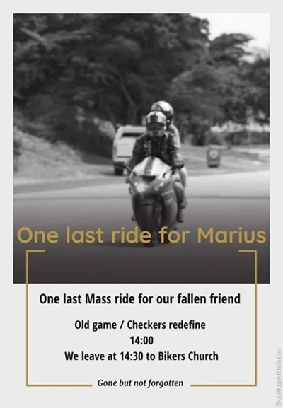 Final run for fellow biker 