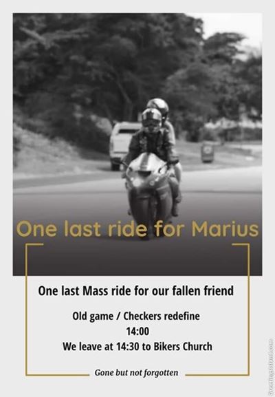 Final run for fellow biker 