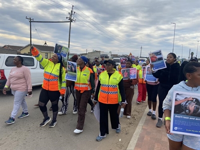 Road safety awareness campaign in Thembalethu