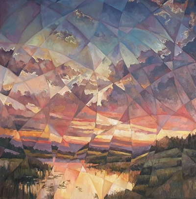 Clouds in the sky... and on canvas