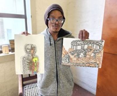Visually impaired youth wins art competition