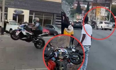 Illegal street race in Pretoria ends with biker crashing into bystanders