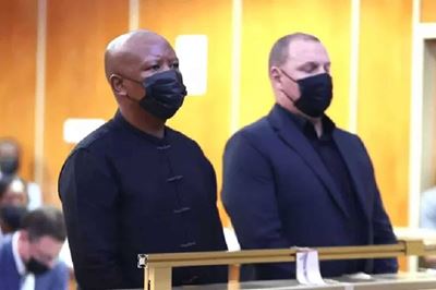 Spent cartridge linked to rifle seized from Malema bodyguard’s company, court hears