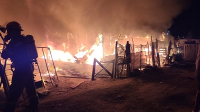 10 homes gutted in fires