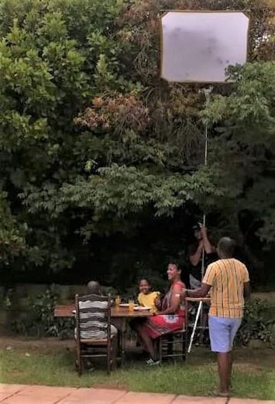 Local boy in television commercial