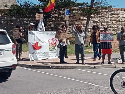 Demonstration against international angling competition