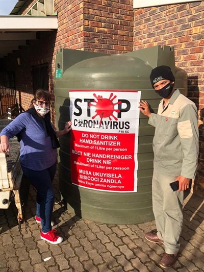 Free sanitiser project rolls out in Plett
